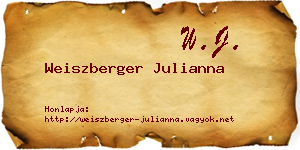 Weiszberger Julianna névjegykártya